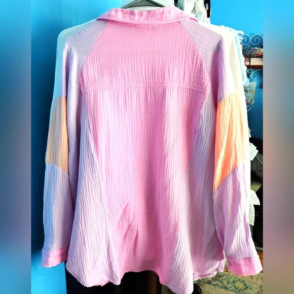 Davi & Dani Pastels Oversized Shacket - Picture 2 of 2